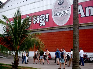 tour of the angkor beer brewery.
