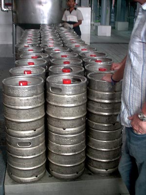 fresh kegs of angkor beer