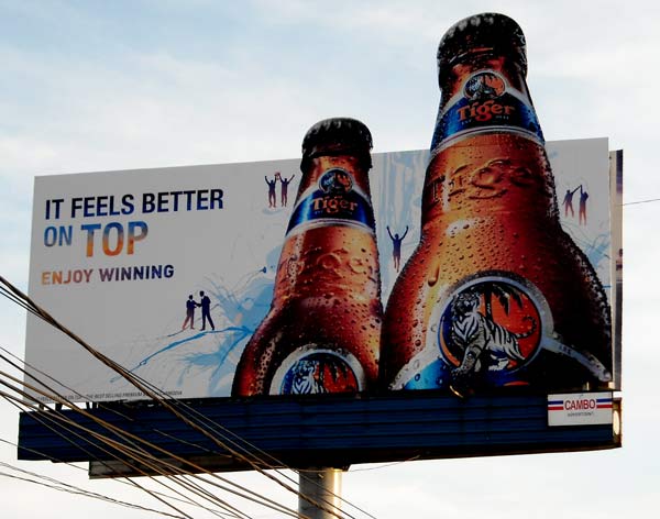 tiger beer cambodia billboard